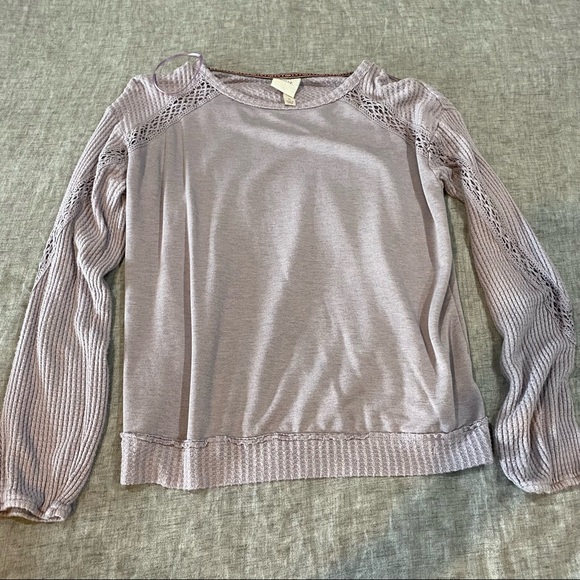 Knox Rose Lilac Purple Long Sleeve Blouse Size Medium - Picture 3 of 11